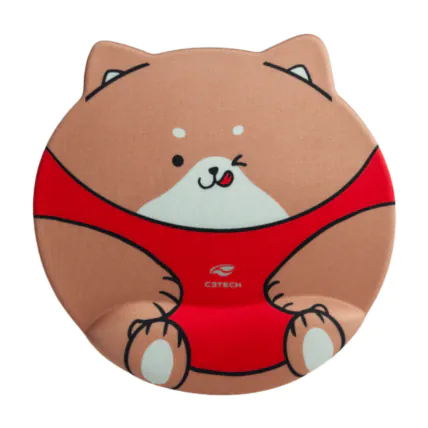 Mouse Pad C3Tech MP-500RD com Apoio Ergonômico - 01