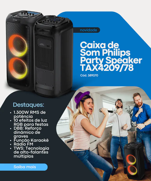 [Banner Rotativo Mobile] Philips Party Speaker