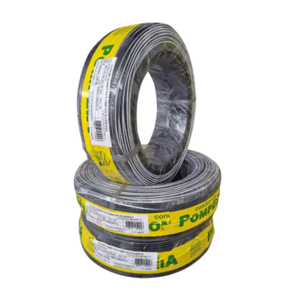 Fio Paralelo Pompéia Preto com tarja branca 2x14 1,50mm (100 Metros)