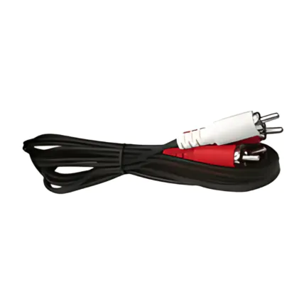 181706 - Cabo de Áudio 2 RCA Macho + 2 RCA Macho MXT Emborrachado Níquel 1,50m