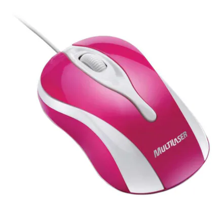 Mouse Óptico Multilaser Mo143 Colors Magenta Usb - 1