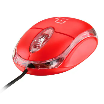 Mouse Óptico Multilaser Mo003 Usb Classic Vermelho  - 1