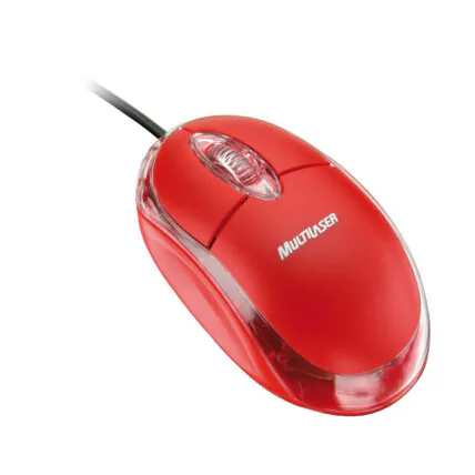 Mouse Óptico Multilaser Mo003 Usb Classic Vermelho  - 1