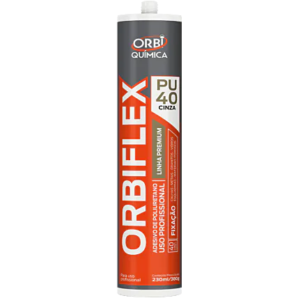  Tubo Pu Cinza Orbi Química Orbiflex 380Gr 230 Ml 