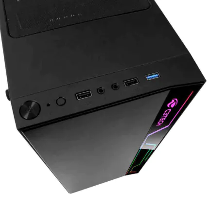 Gabinete Gamer C3 Tech MT-G400BK Mid Tower com Led sem Fonte