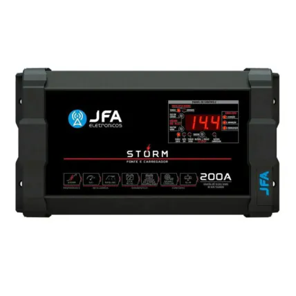 Fonte e Carregador De Bateria Jfa 200A Storm Plus Mono 220V