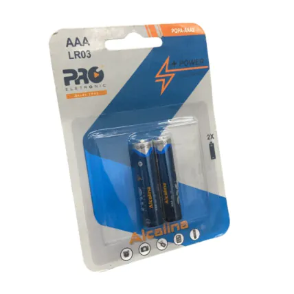 386056 - Pilha Alcalina AAA Proeletronic PQPA-AAA2 (LR03) com 2 Unidades