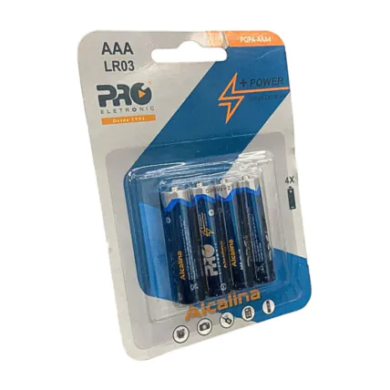 386057 - Pilha Alcalina AAA Proeletronic PQPA-AAA4 (LR03) com 4 Unidades