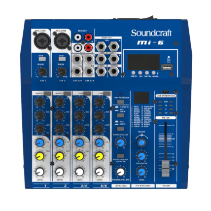 Mixer Analógico Soundcraft Mi-6 6 Canais Bluetooth e USB 01