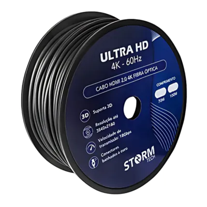 Cabo HDMI Fibra Óptica NWT 2.0 - 70M