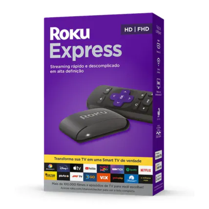 Roku Express Streaming Player HD e Full HD com Controle 