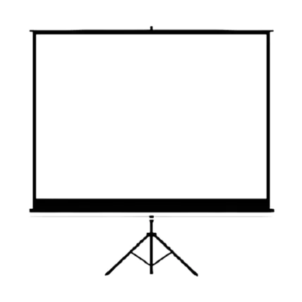 Tela de Projeção Tes Telas TTM200SA 200x200 Formato 11 (Série A) com Tripé e Estojo 
