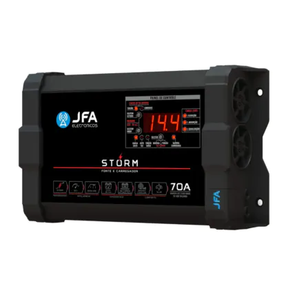 Fonte e Carregador de Bateria JFA Automotivo Storm Plus 70A Bivolt