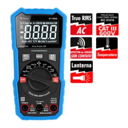 Multimetro Digital Minipa ET-1505A True Rms 