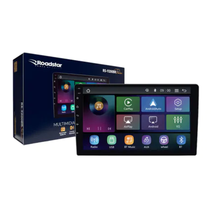 Multimídia MP5 Roadstar RS-9200BR Pro Line CarPlay Sem Fio 9"