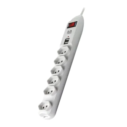 Filtro de Linha Multi WI251 6 Tomadas e 2 Entradas 