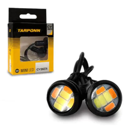 Par de LED Mini Cyber Tarponn 23mm Universal 6W e 120 Lumens 12V