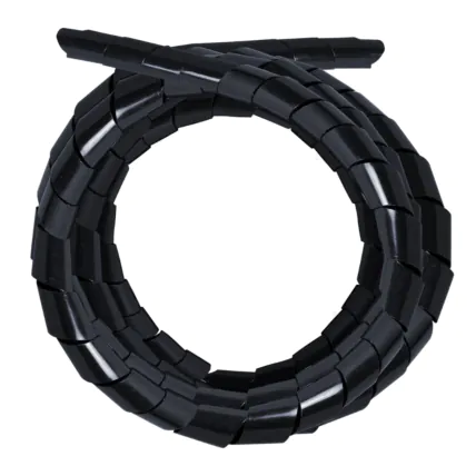 Organizador de Fios e Cabos Espiral Aquário 12mm x 2m – Preto