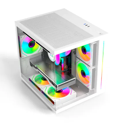 Gabinete Sem Fonte C3Tech Gaming Aquarius MT-G810BK - Branco