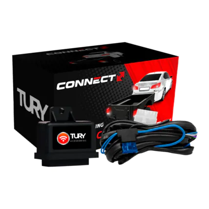 Módulo Engate Tury Connect IP 5.1 com chicote, para instalação elétrica de reboques, vendido no atacado.