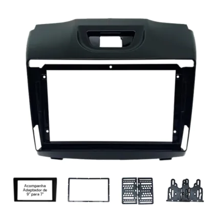 Moldura 9" e 7" Fiamon Chevrolet S10 e Trailblazer 2013/2015 - Black Piano