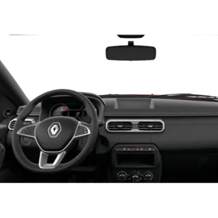 Moldura 9" Fiamon Renault Oroch Pro 2022 - Preta