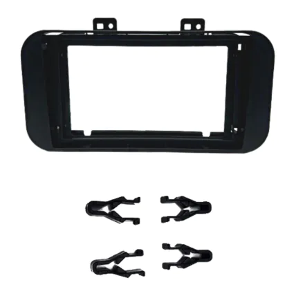 Moldura 9" Fiamon Chinês Nissan Kicks 2022 - Preta