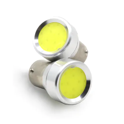 Par da lâmpada Mini Led COB Tech One BAY15D 2 Polos, com luz branca uniforme, para venda no atacado por distribuidora.