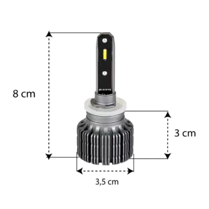 Kit Lâmpada Led Tarponn Sky Premium H27 8K