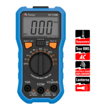 Multímetro Digital Minipa ET-1110B 3/12D